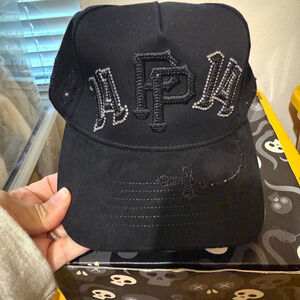 Men's Patrón Black One Size Baseball Cap with Rhinestones